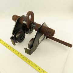 Gravity Push Pull Hoist Trolley 1 Ton 3″-8″ Flange Believed To Be CM Series 633