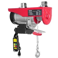 440 lbs 110V Electric Steel Wire Winch with Wireless Remote Control 480W Power