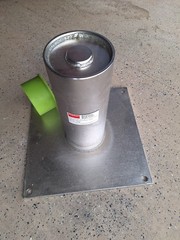 DAYTON Mounting Mast / Davit Base: Socket, 500 lb Max Load, 35Z837