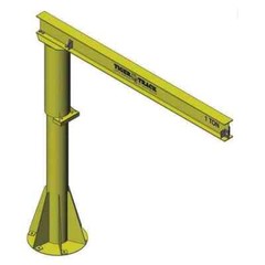 NEW! Jib Crane, Base Mounted, 500 lb Capacity, Height Under Span: 10 ft!!
