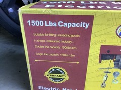 Northern Industrial Electrical 1500 Lbs Capacity Electric Hoist; New/NOS/NIB.