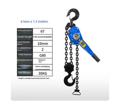 0.75T 1/2/Ton Manual Chain Hoist Hand-Cranked Towing Hoist Lifting Crane