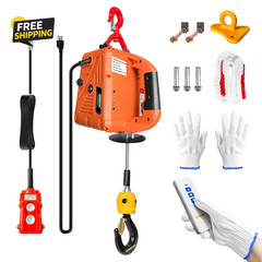 Power Electric Portable Hoist Winch 1500LBS, 3 in 1 Electric Cable 110V 25 FT