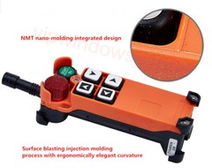Industrial Safe Wireless Radio Remote Control 4 Button With Emergency Stop F21