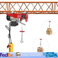 1543lbs Overhead Electric Hoist Crane Lift Garage Winch with Remote 110V US