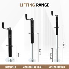 Trailer Tongue Jack 2000lb Lift Capacity, 15″ Travel A-Frame Heavy Duty – Man…