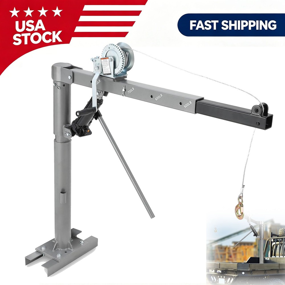 NEW Pickup Truck Crane Hoist with 1000 lbs Capacity Hydraulic For Lifting Goods