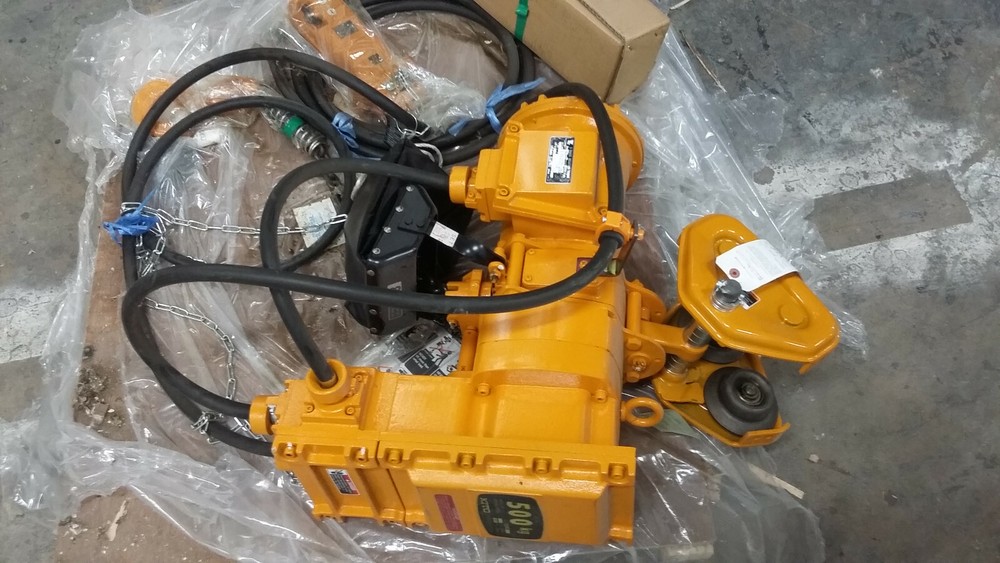 Harrington KITO 1/2 Ton Cable Hoist & Trolley Explosion Proof 500 KG – NEW!
