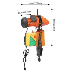 Electric Hoist 1102.31lbs Crane Winch with Wired Remote Control 1300W 110V