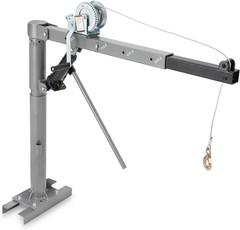 1000lbs Hydraulic Pickup Truck Crane Hoist Crane 360° Hoist Lifting Silver Steel