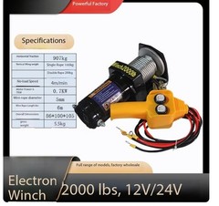 Electric Winch 12v24V Vehicle Mounted Small Crane Self Rescue Electric Hoist For