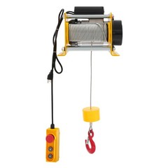 881LBS Electric Hoist Winch Tool Sets With Wired Control & Long Steel Wire Rope