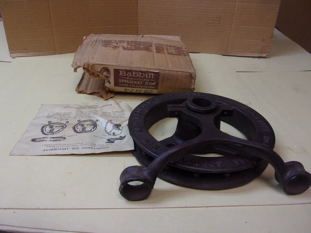Babbit No. 1-1/2 Adjustable Socket Rim With Chain Guide , 6 To 7-1/2 Diameter
