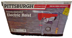 PITTSBURGH 120 Volt, Electric Hoist with Remote Control, Cable Length 48ft