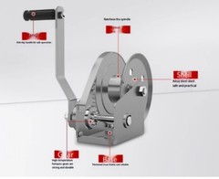 Manual Winch Crane Two-Way Self-Locking Manual Hoist Gear Drive