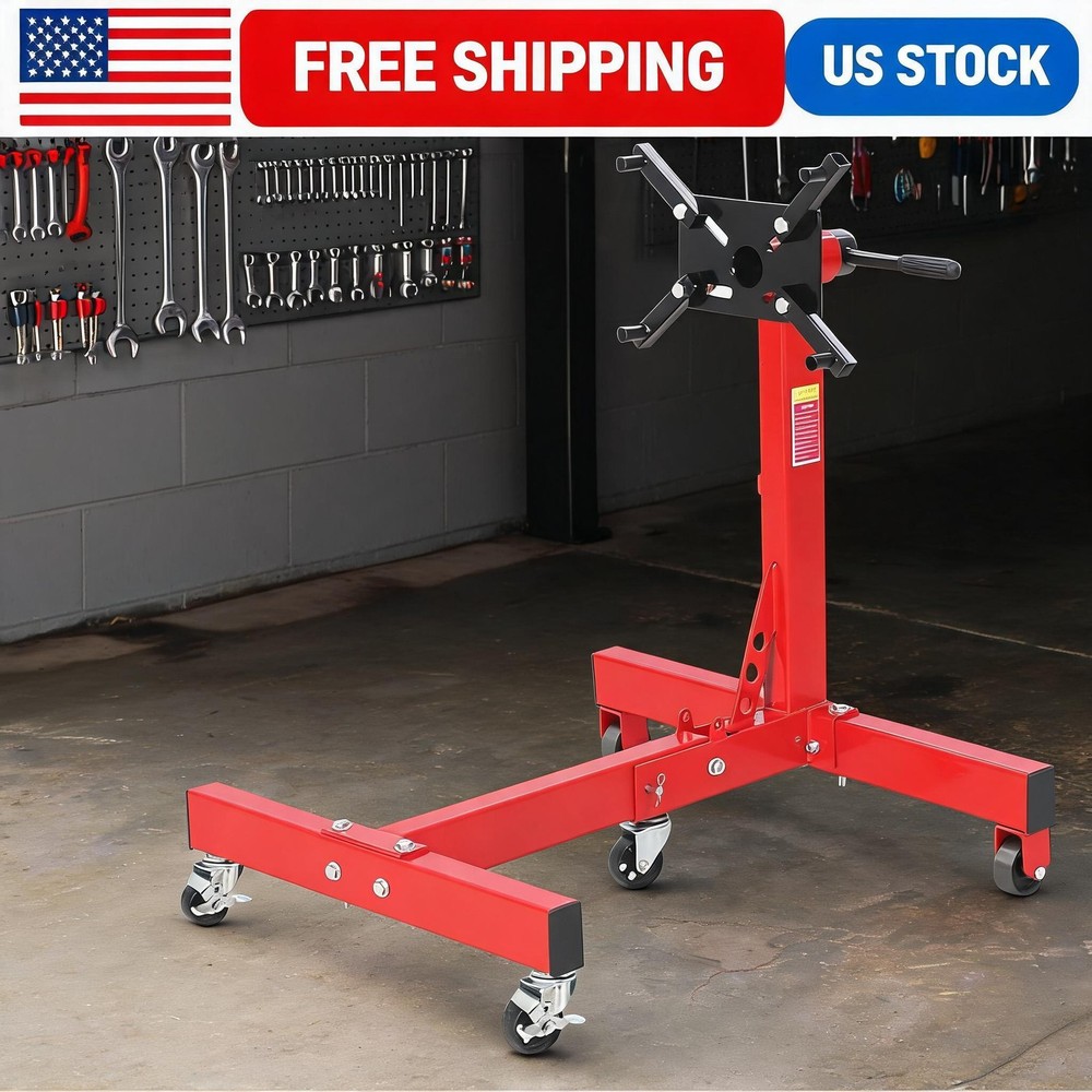 Heavy Duty Collapsible Engine Stand – 1500 lbs Capacity, 360° Rotating Head