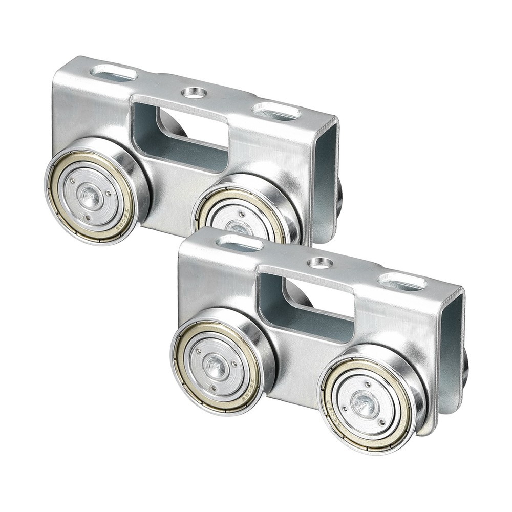 2 Pair 4 Wheel Silent Load Trolley Assembly for 1-5/8″ Taller Strut Channel