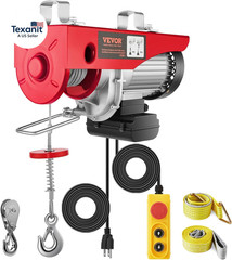 Electric Hoist with Remote Control, 1320LBS Electric Winch, 110V Electric Hoist