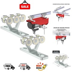 6 Wheel Hoist Trolley for Electric Hoist Fits 1 5 8 Inch Strut High Load Sile…