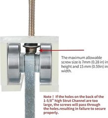 4 Pack 6-Wheel Trolley Assembly fits 1-5/8″ Strut Channel Electric Hoist Roller