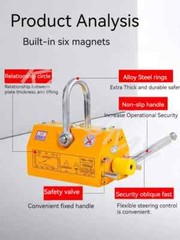 Permanent Magnet Lifter Magnetic Lifting Tool Hoist Equipment Crane 100KG/200KG