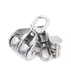 M15/20/25/32/50 Heavy Duty Single Dual Rope Pulley Wheel Towing Hanging Block