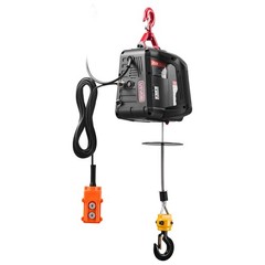 VEVOR 2-in-1 Electric Hoist Winch 1100 lbs Manual Wired Remote Control