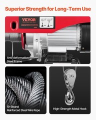 120V Electric Winch with 328 ft Wireless Control – Heavy Duty & Efficient