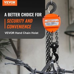 VEVOR Hand Chain Hoist, 2 Ton 4400 lbs Capacity 10 FT 2 ton 10ft G80, Orange