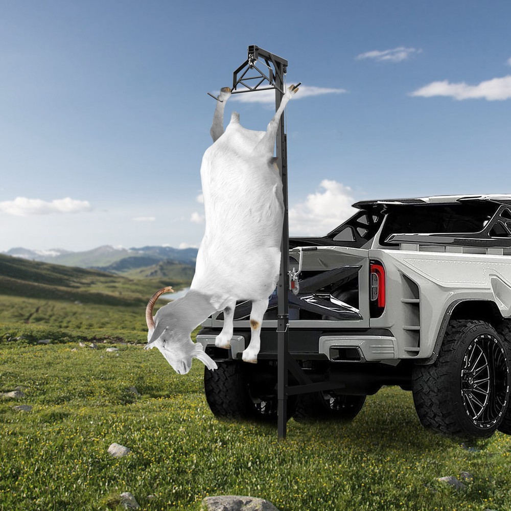Hitch Mounted Deer Hoist 600lbs Capacity Hitch Game Hoist Adjtable Height US~
