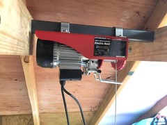 440 lb Electric Hoist Overhead Power Lift 120V Crane Lift With Remote Control