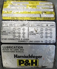 P&H HARNISCHFEGER, HOIST, 204147, 15FT LIFT, 500LB CAPACITY, 1/2 HP, 28 FPM