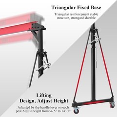 2200/4400 LBS Adjustable Gantry Crane 1-2 Ton Shop Cranes Lift Hoist 8FT-12FT US