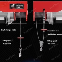 Electric Hoist 220V Crane Portable Remote Control Crane Crane with Wire Rope