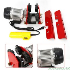 2200lbs Electric Wire Rope Hoist Trolley Overhead Motor Winch Hoist Garage Crane