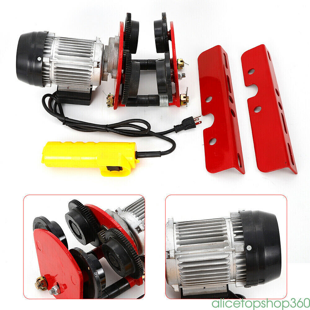 Electric Hoist Trolley Winch Overhead Crane Lift w/I-Beam Links