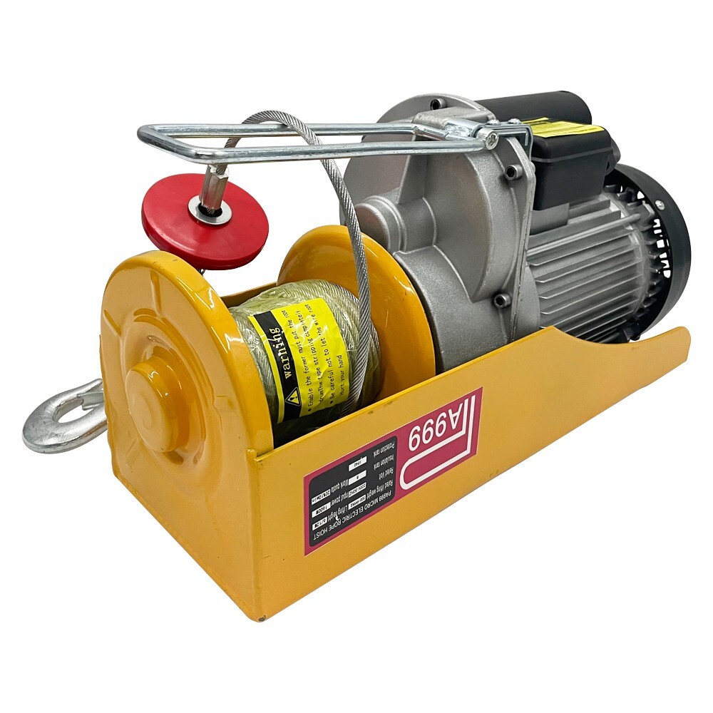 220V 1800W 2000 lbs Hoist Overhead Lift Pully Winch with 472.5 inch Wire rope